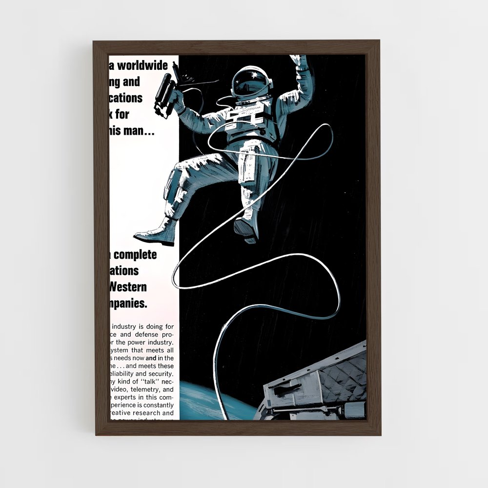 Poster Cosmonaut Éblouissant – affiche Espace rétro (vue 5)