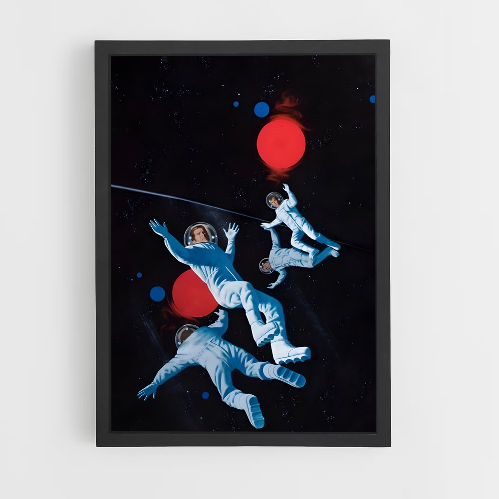 Poster Aventurier de l'Espace – affiche Espace rétro (vue 2)