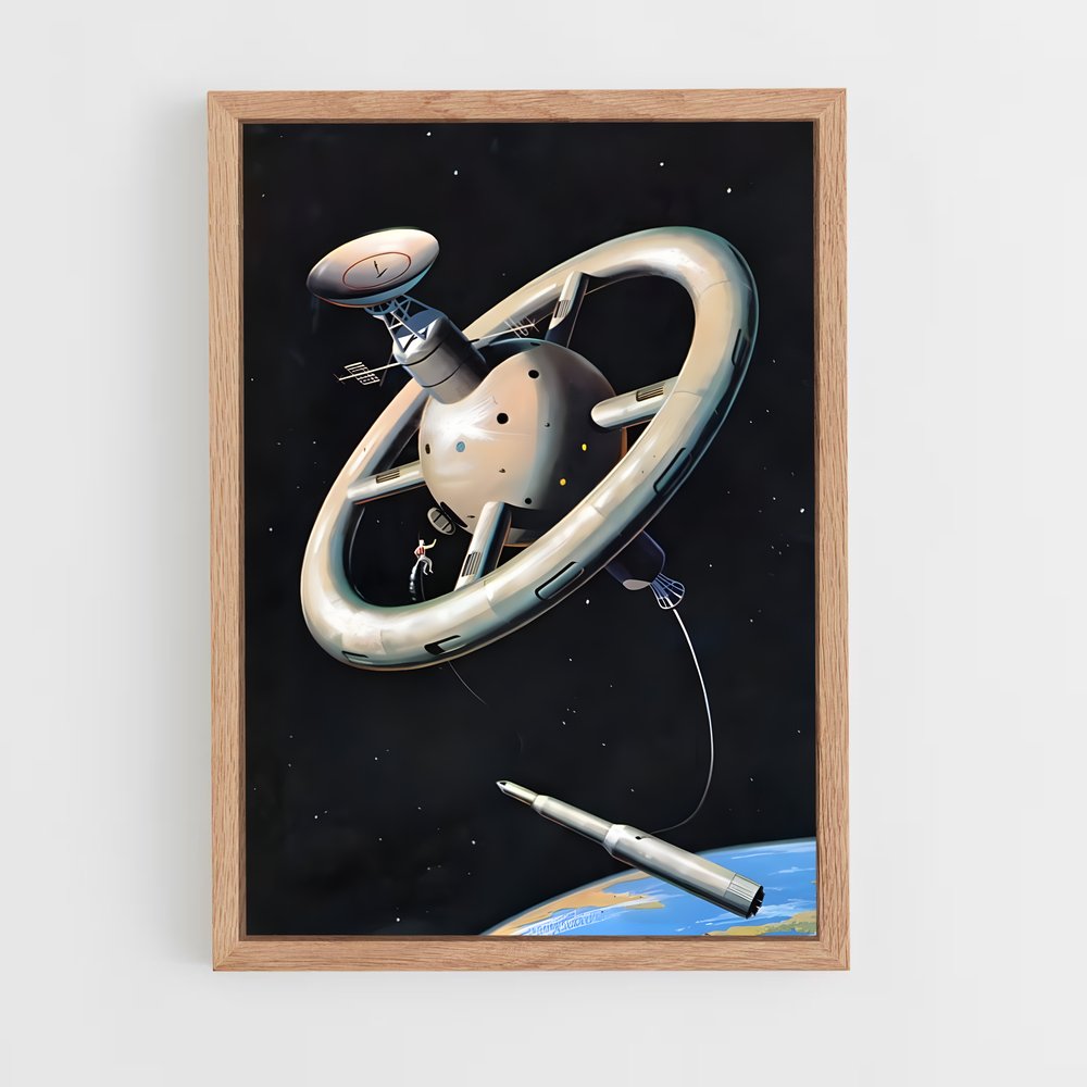 Poster Mission Cosmos – affiche Espace rétro (vue 4)