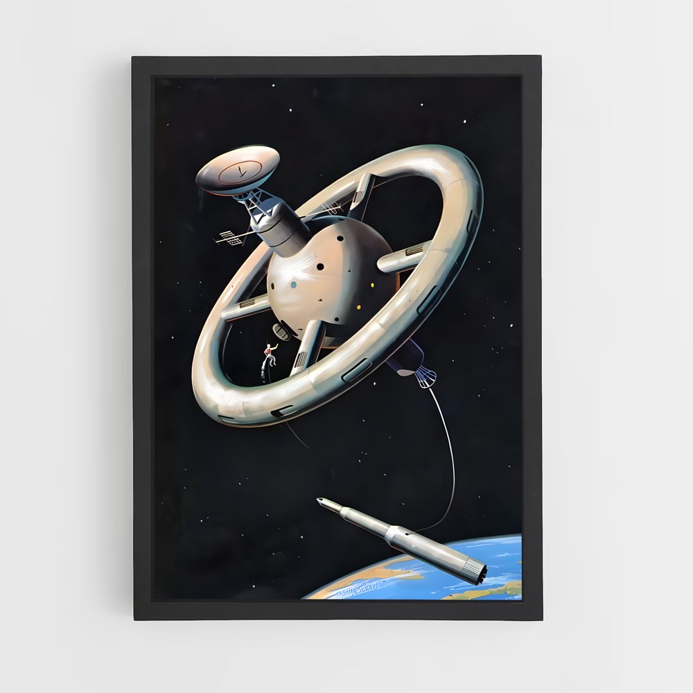 Poster Mission Cosmos – affiche Espace rétro (vue 2)