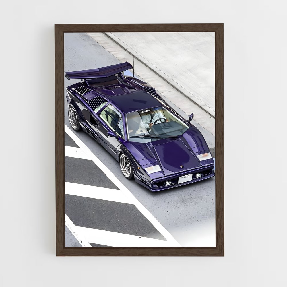 Poster Countach Violet – affiche Lamborghini (vue 5)