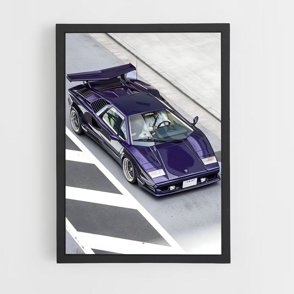 Poster Countach Violet – affiche Lamborghini (vue 2)