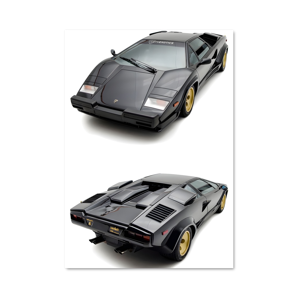 Poster Countach Noir