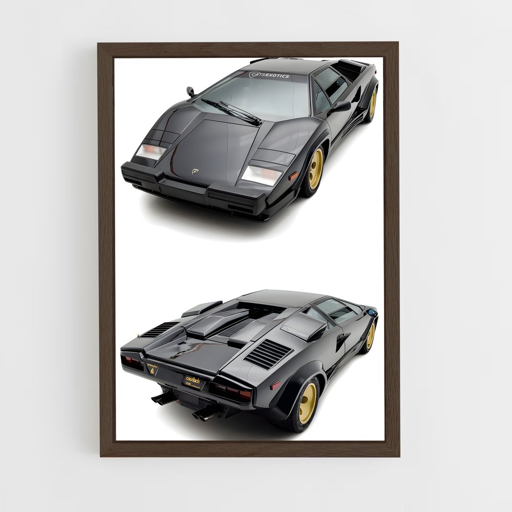 Poster Countach Noir – affiche Lamborghini (vue 5)