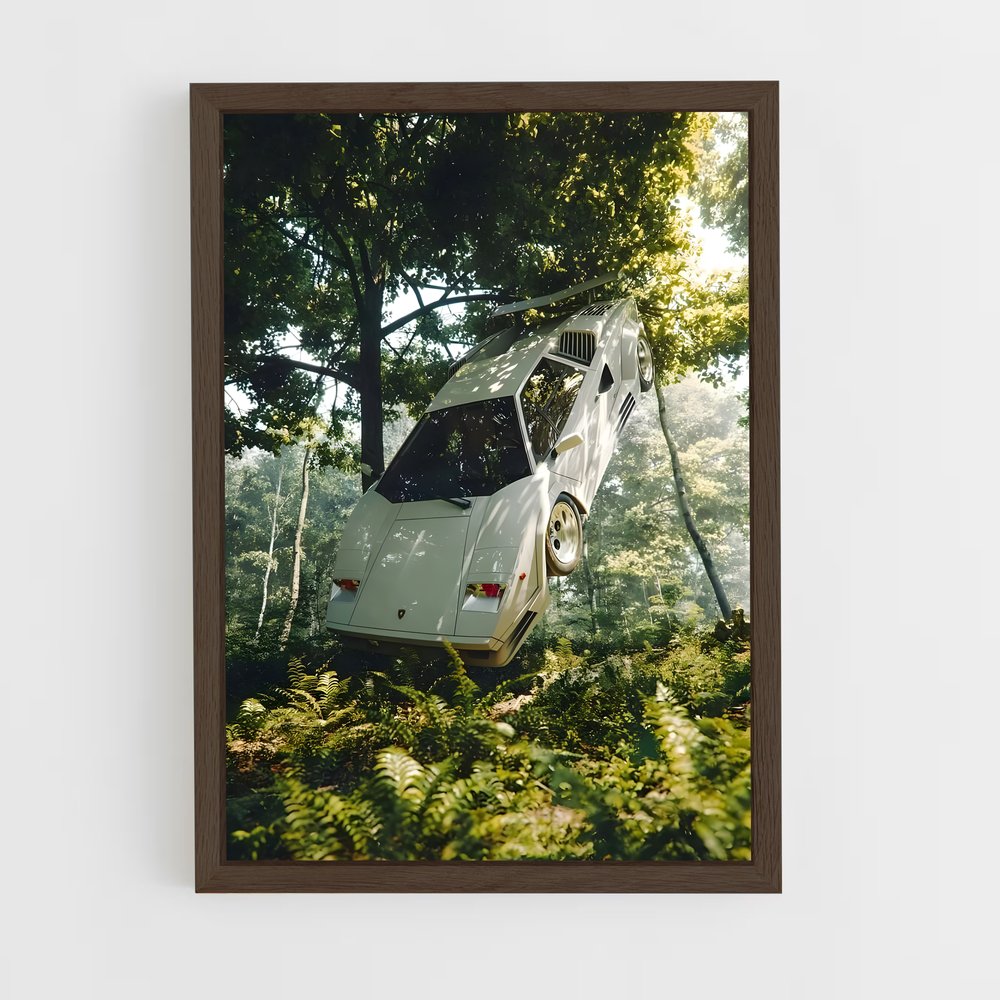 Poster Countach en Forêt – affiche Lamborghini (vue 5)