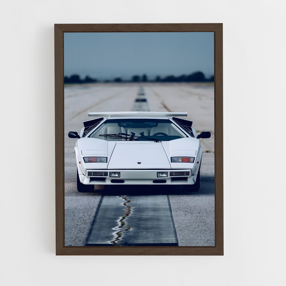 Poster Countach Blanc – affiche Lamborghini (vue 5)