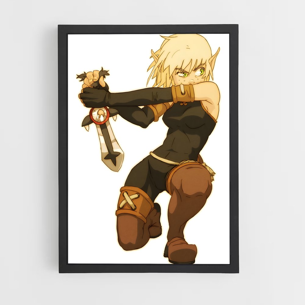 Poster L'Épée de la Guerrière – affiche Dofus & Wakfu (vue 2)