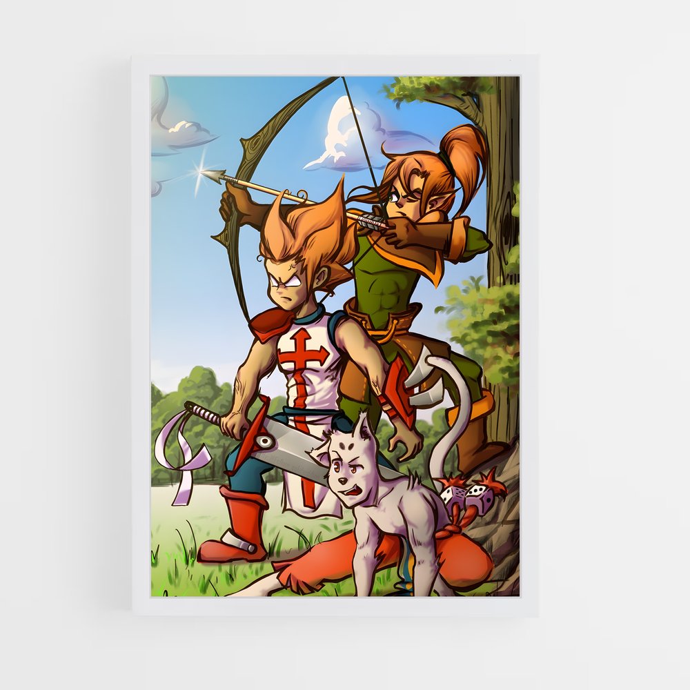 Poster La Légende de Zeo – affiche Dofus & Wakfu (vue 3)