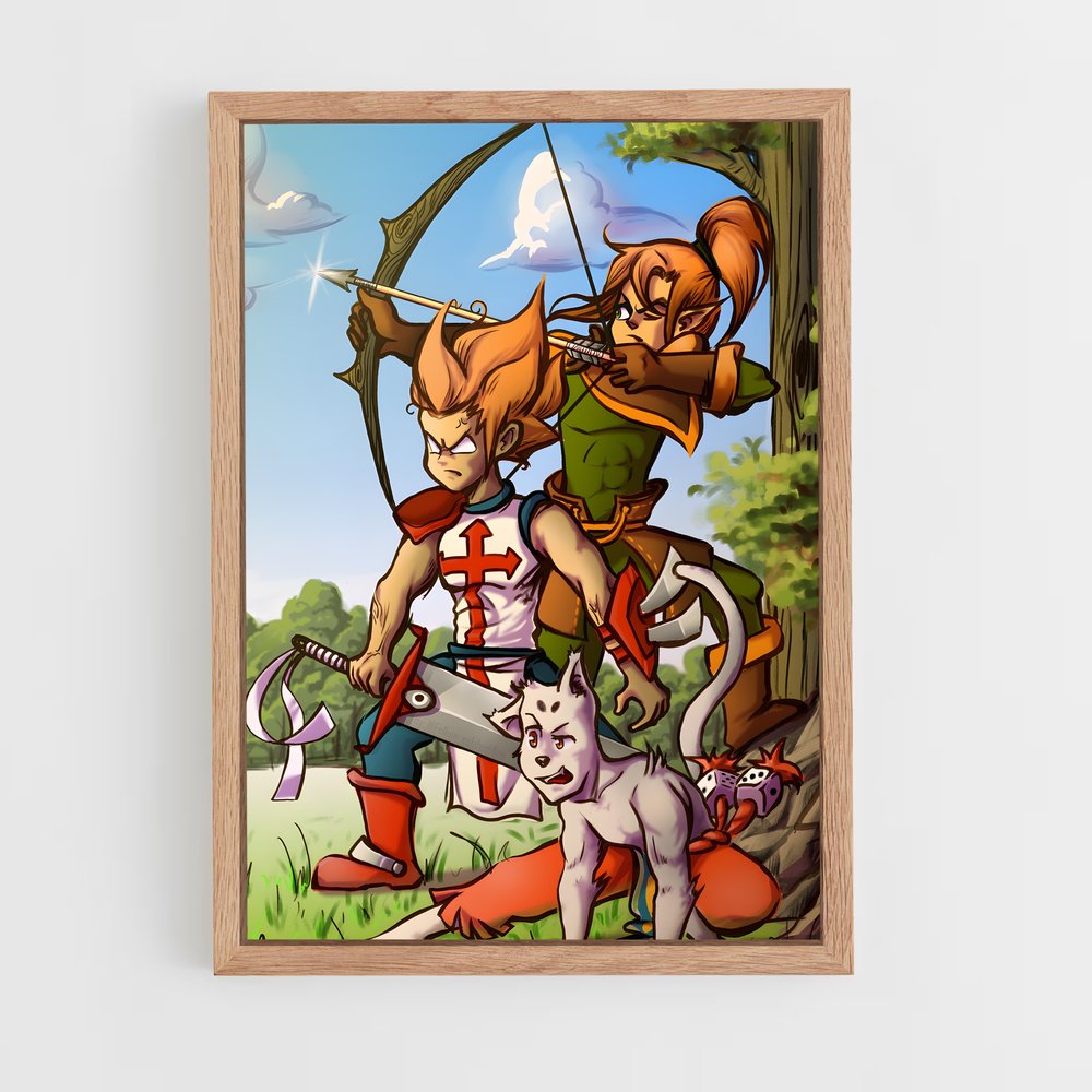 Poster La Légende de Zeo – affiche Dofus & Wakfu (vue 4)