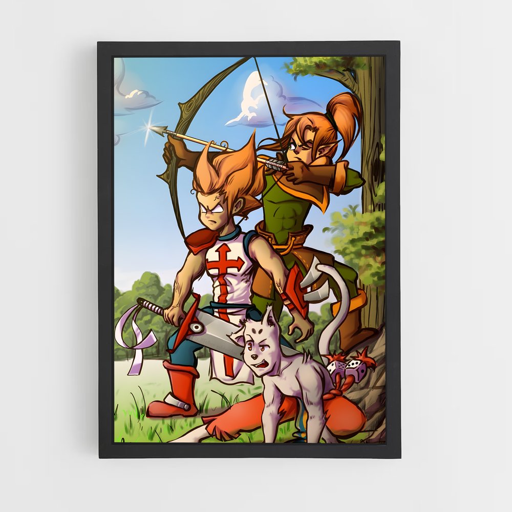 Poster La Légende de Zeo – affiche Dofus & Wakfu (vue 2)