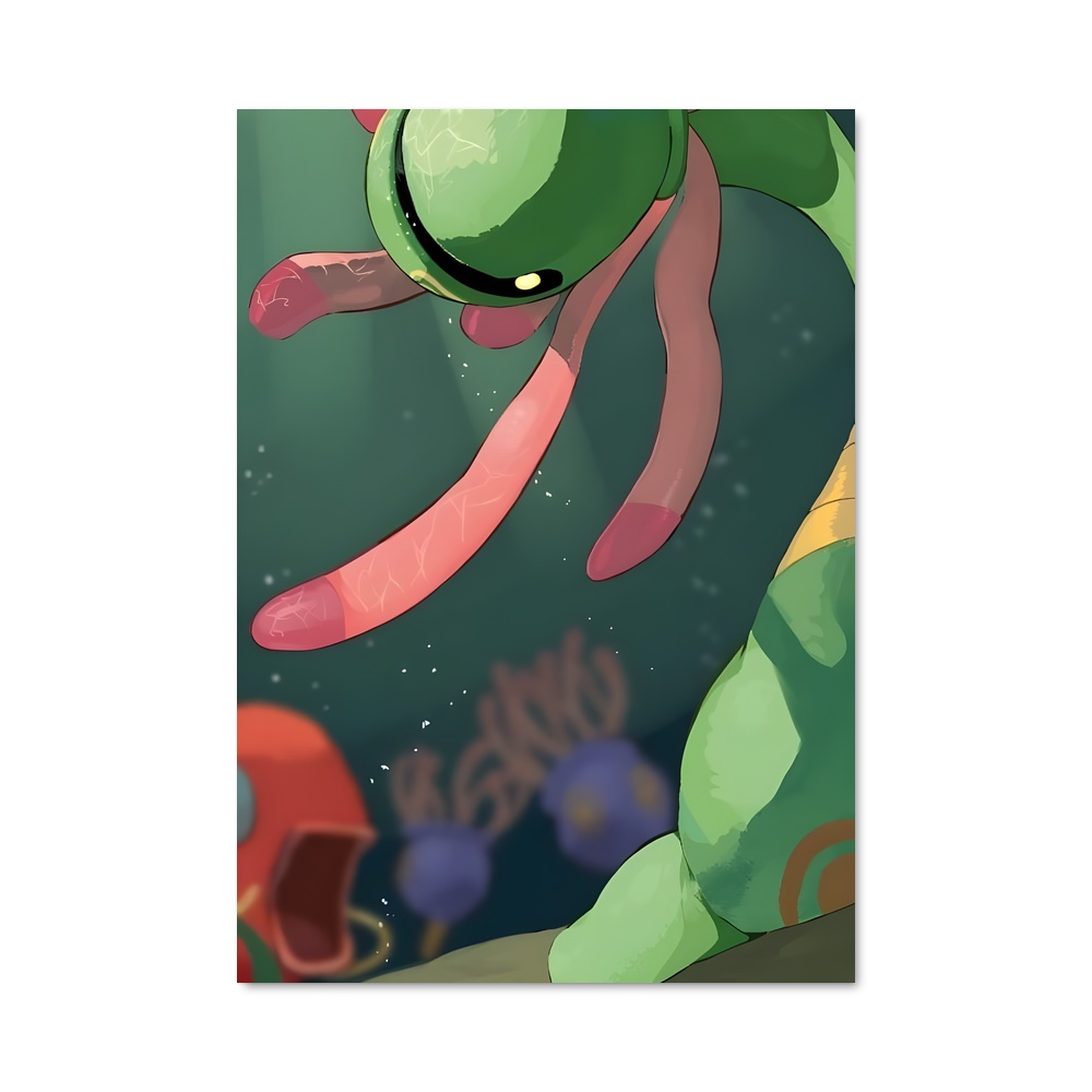 Poster Cradily Cartoon – affiche Pokemon