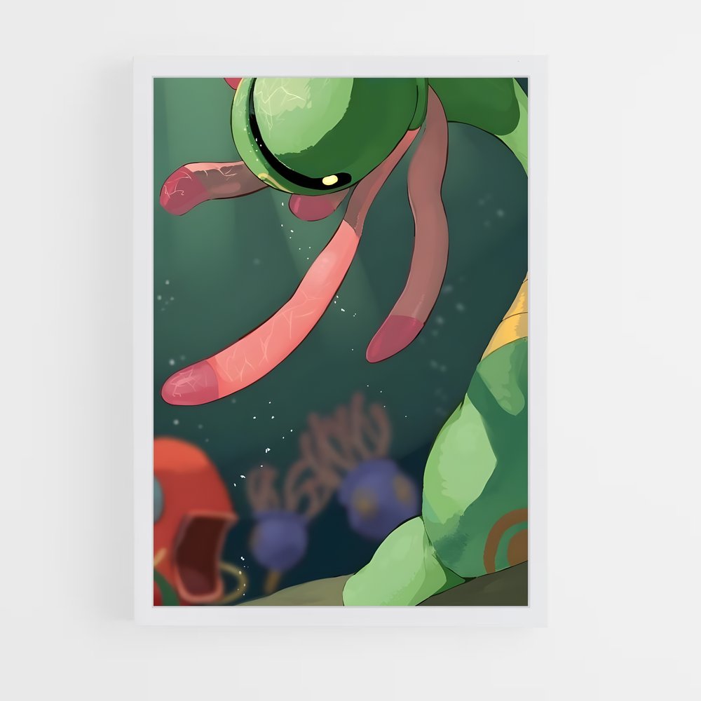 Poster Cradily Cartoon – affiche Pokemon (vue 3)