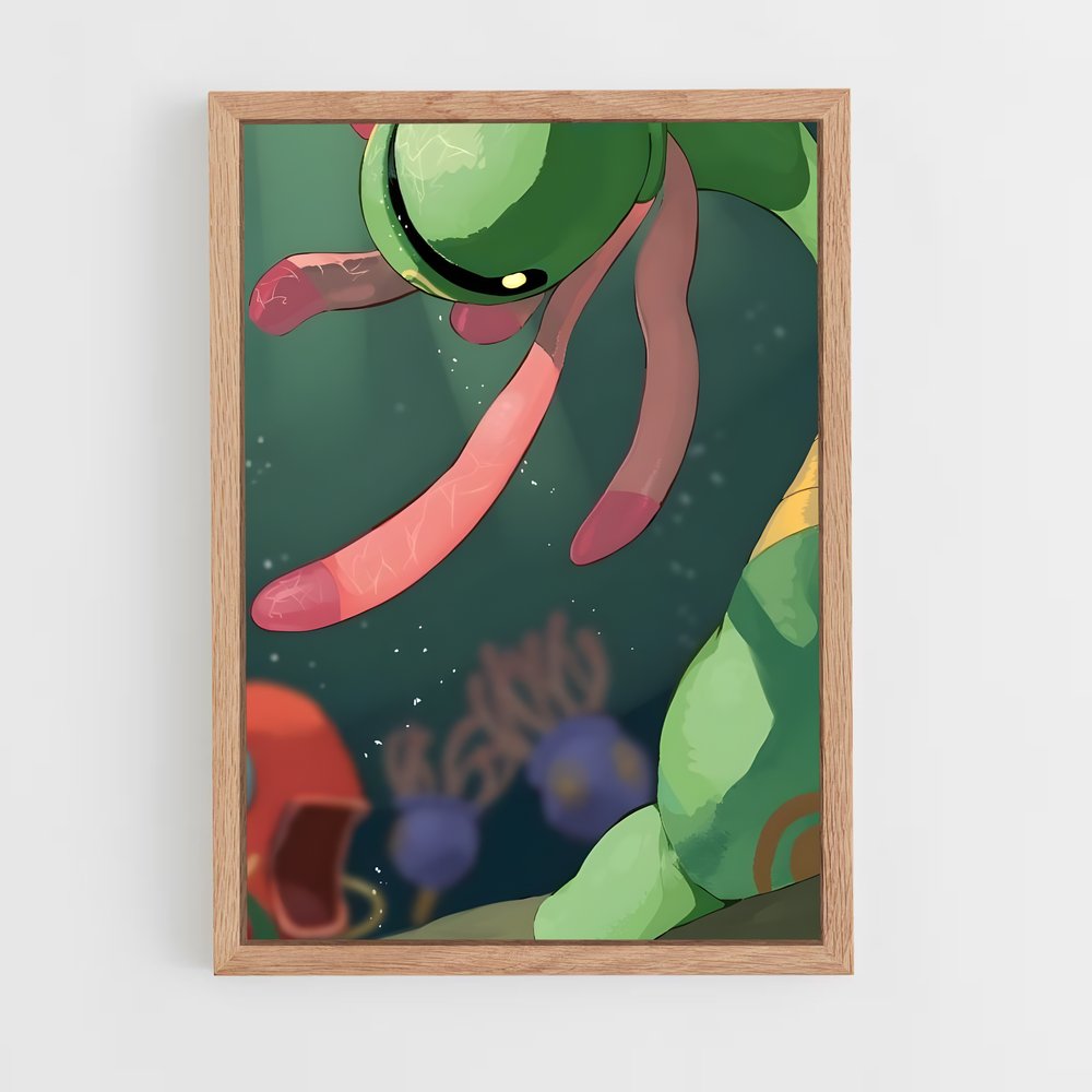 Poster Cradily Cartoon – affiche Pokemon (vue 4)