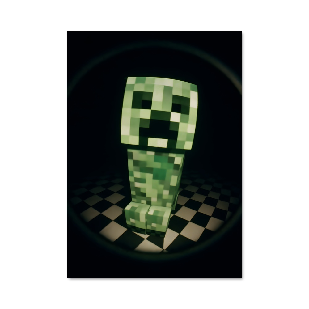 Poster Creeper Checkered – affiche Minecraft