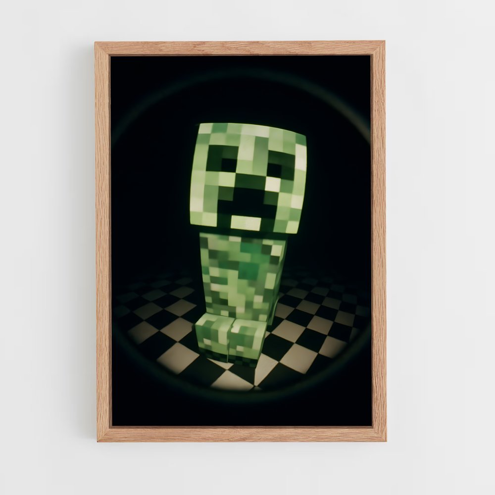 Poster Creeper Checkered – affiche Minecraft (vue 4)