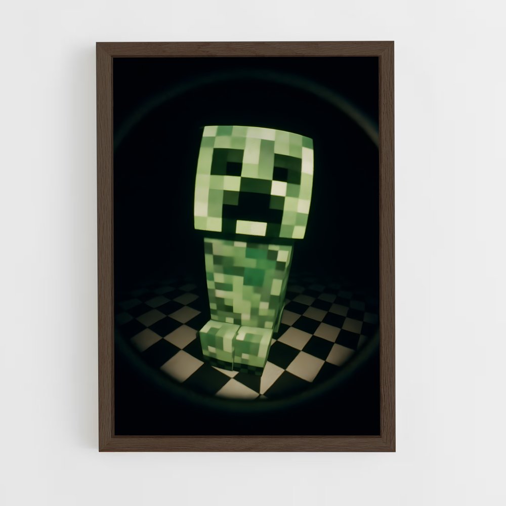 Poster Creeper Checkered – affiche Minecraft (vue 5)