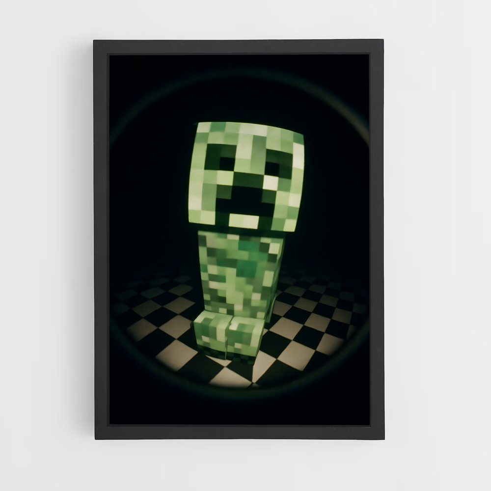 Poster Creeper Checkered – affiche Minecraft (vue 2)