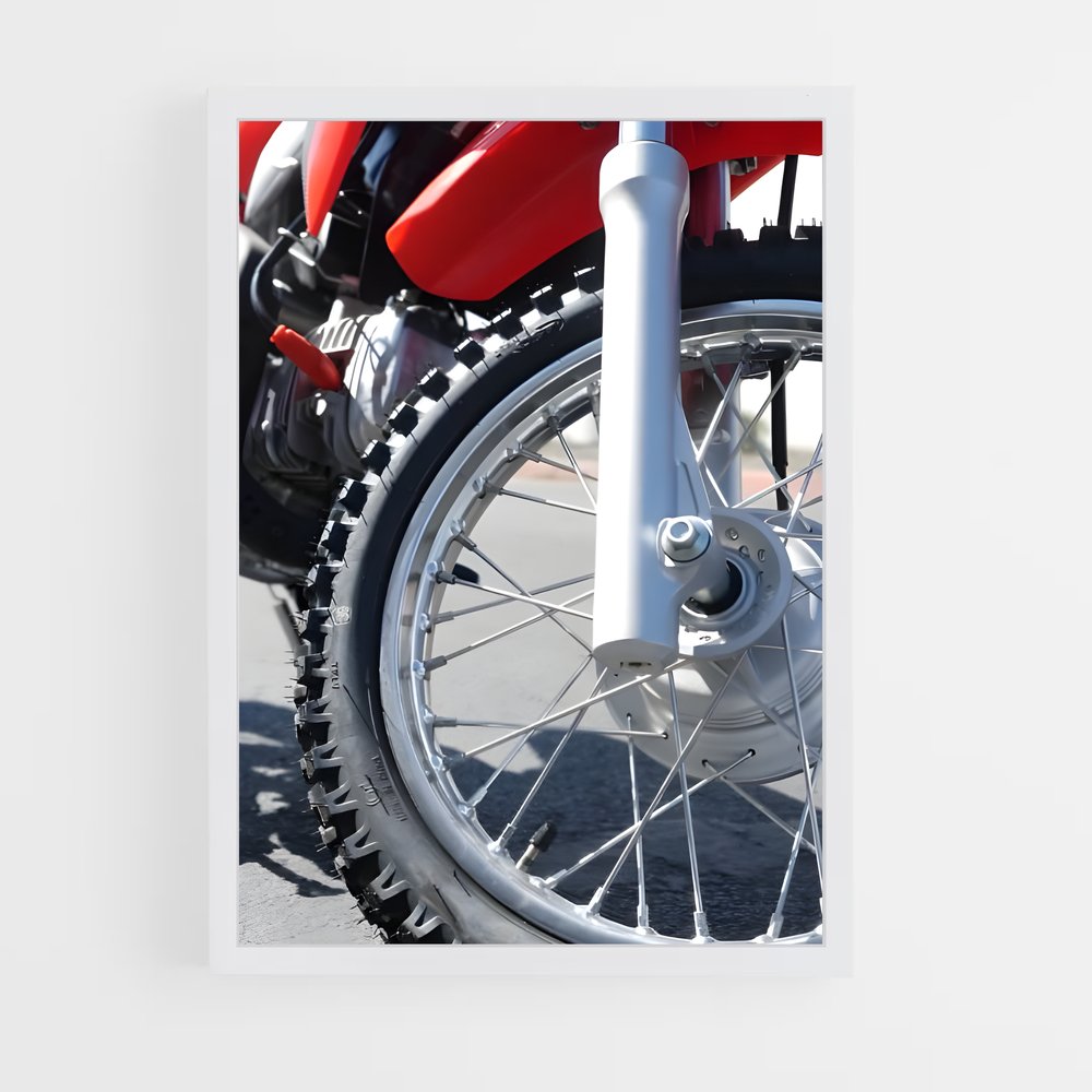 Poster Motard Rouge – affiche Honda Moto (vue 3)