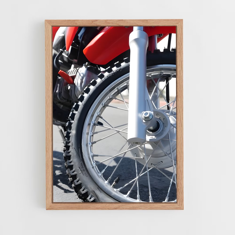 Poster Motard Rouge – affiche Honda Moto (vue 4)