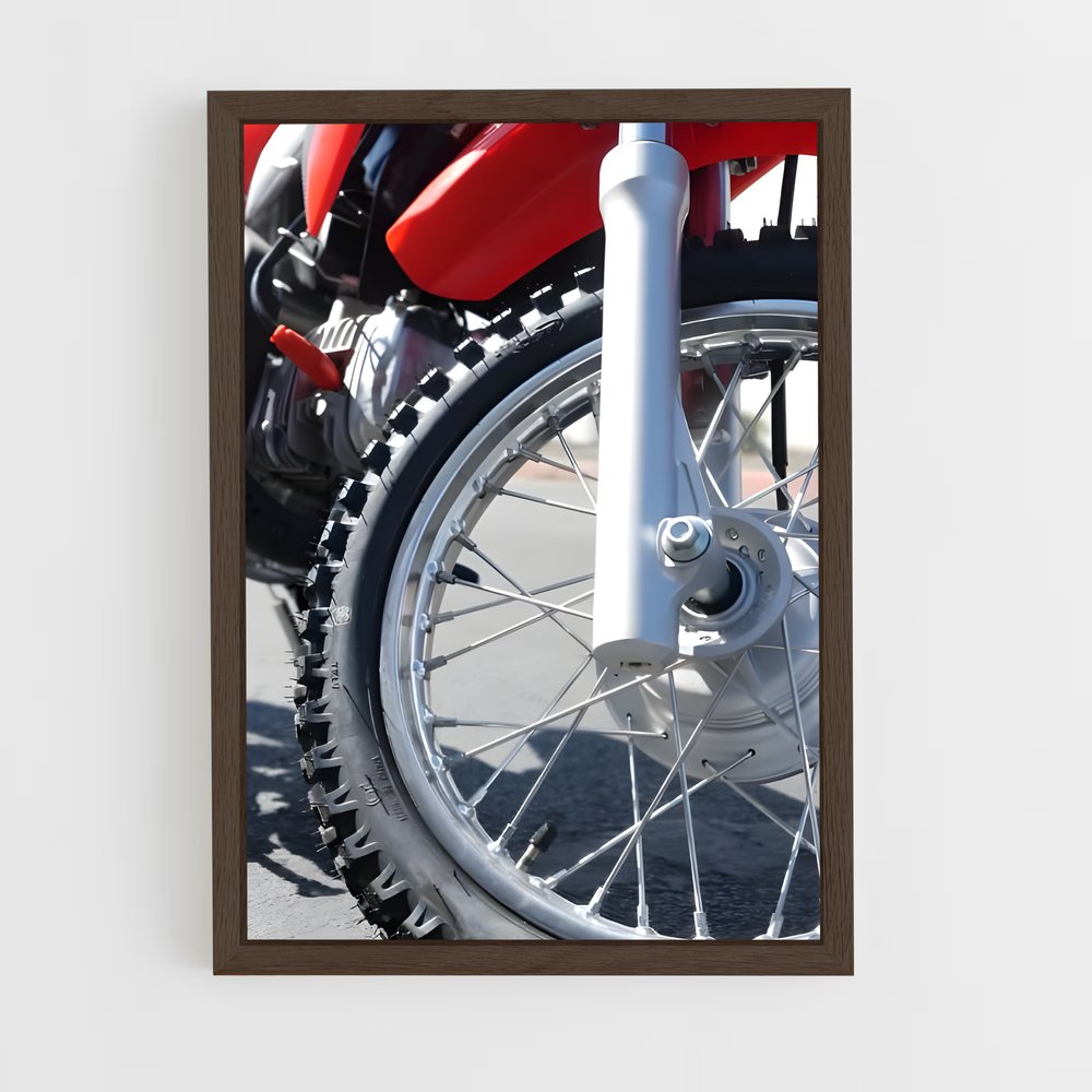 Poster Motard Rouge – affiche Honda Moto (vue 5)
