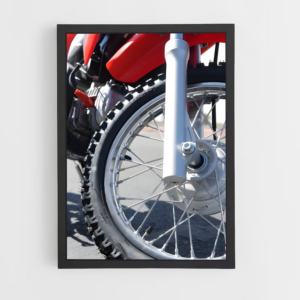 Poster Motard Rouge – affiche Honda Moto (vue 2)