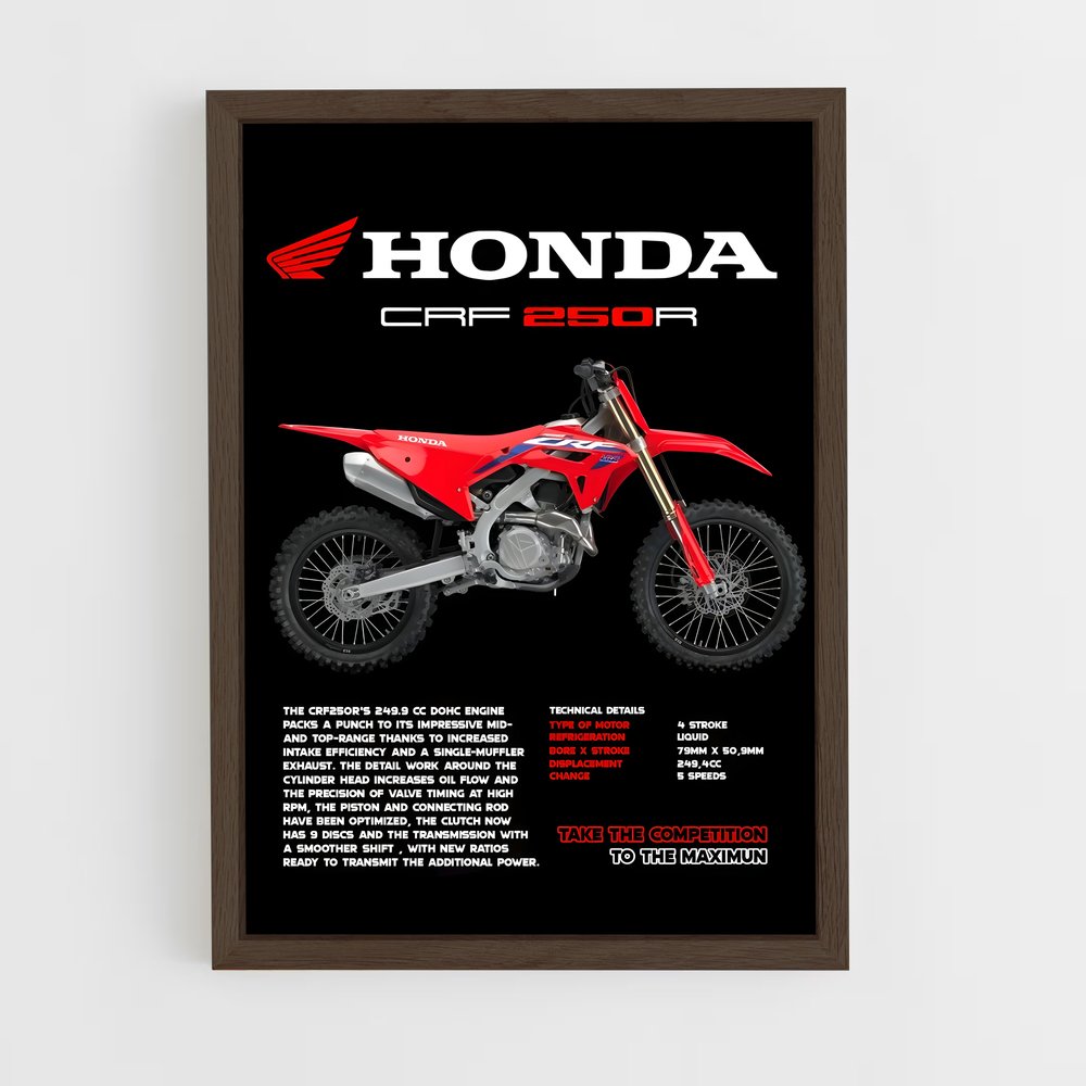Poster Riding the Red Wave – affiche Honda Moto (vue 5)