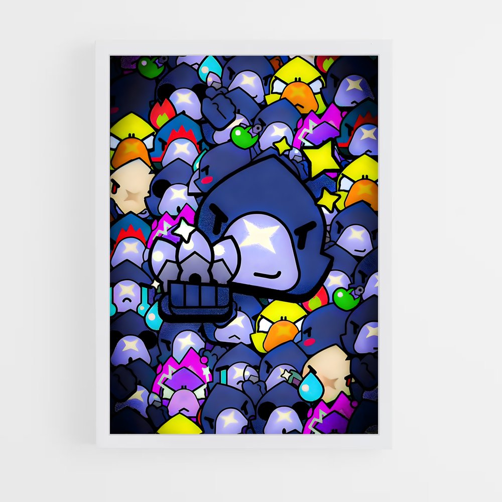 Poster Squelettes Colorés – affiche Brawl Star (vue 3)