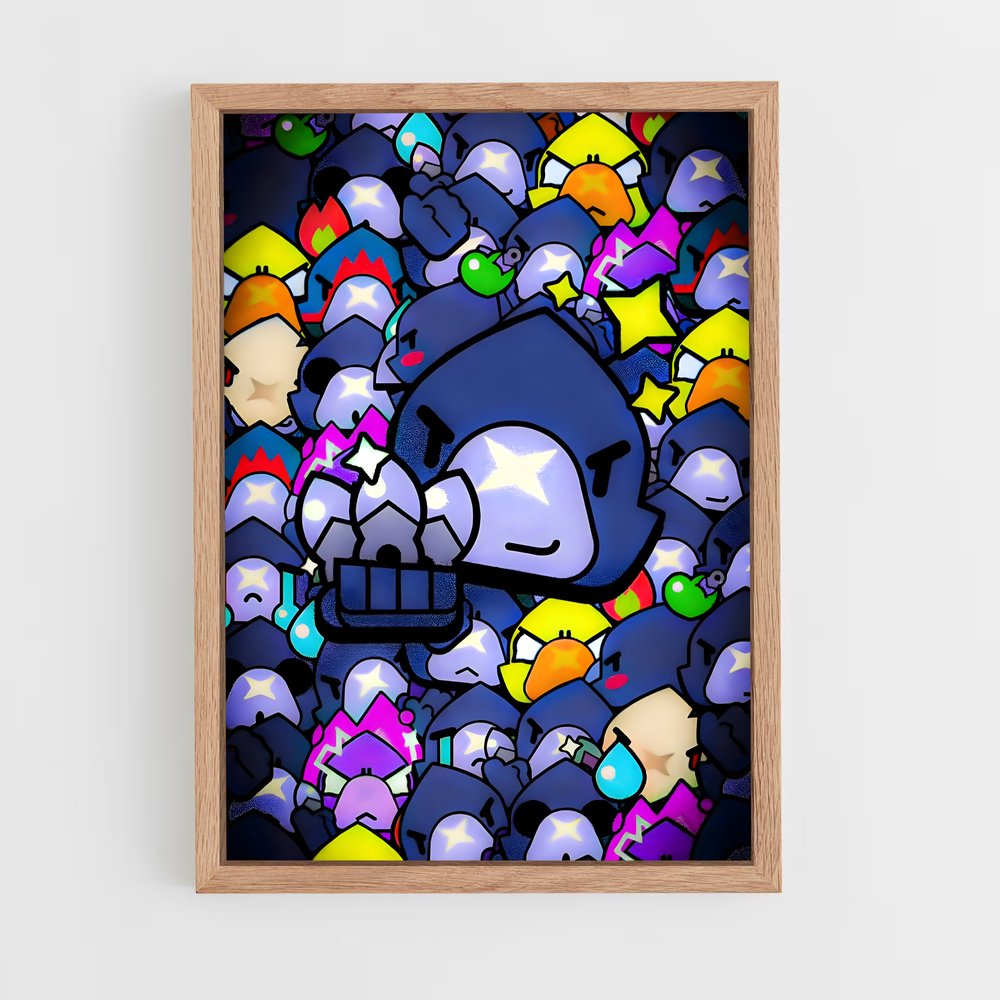 Poster Squelettes Colorés – affiche Brawl Star (vue 4)