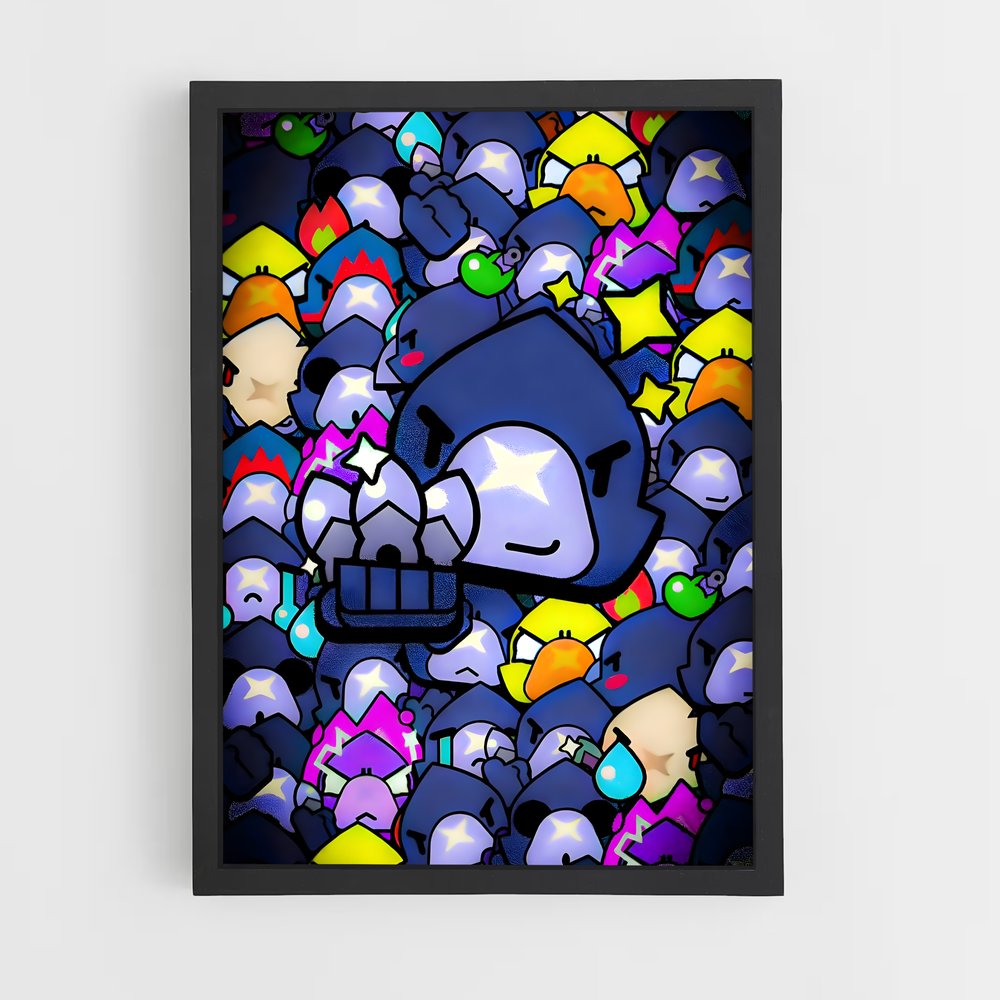 Poster Squelettes Colorés – affiche Brawl Star (vue 2)