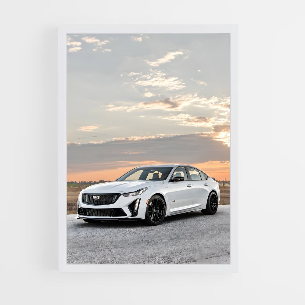 Poster Cadillac sur Route (vue 3)