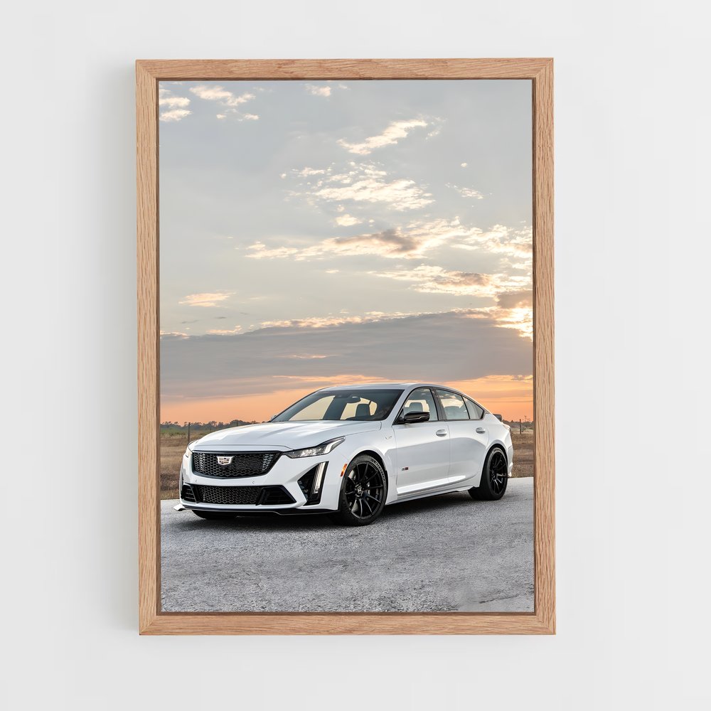Poster Cadillac sur Route (vue 4)