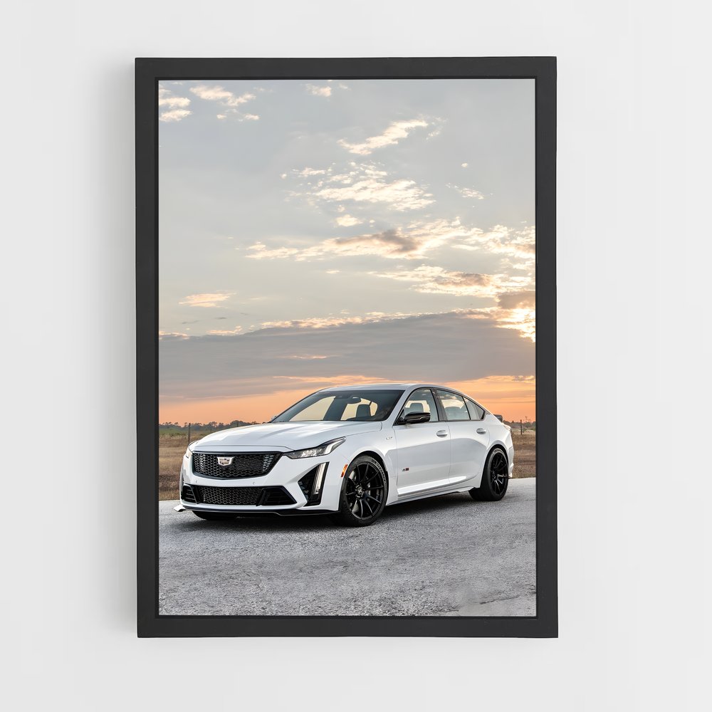 Poster Cadillac sur Route (vue 2)
