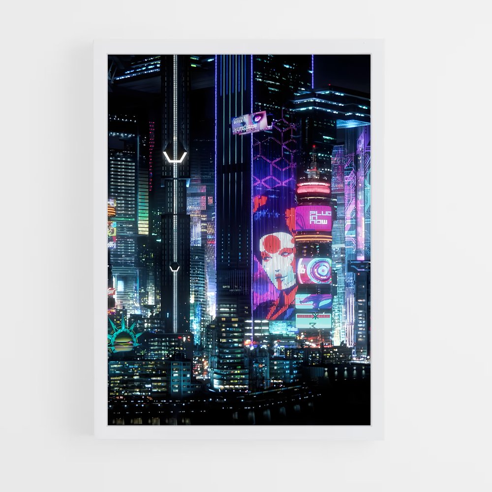 Poster Cyberpunk futuristes (vue 3)