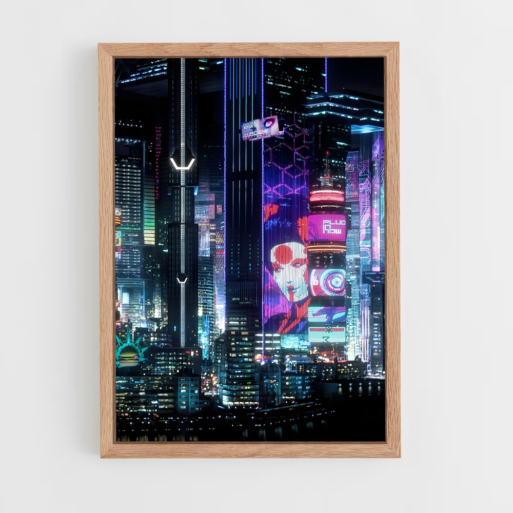 Poster Cyberpunk futuristes (vue 4)