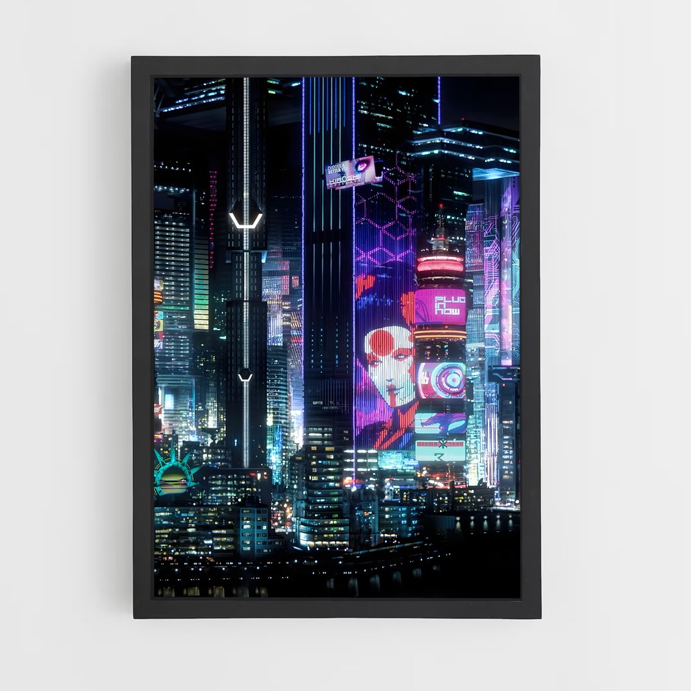 Poster Cyberpunk futuristes (vue 2)