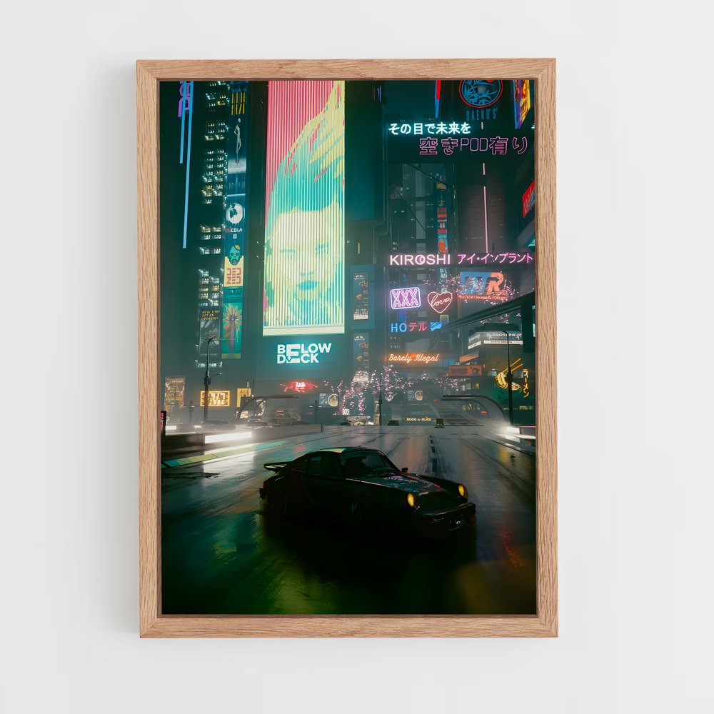 Poster Cyber City Nights – affiche Cyberpunk (vue 4)