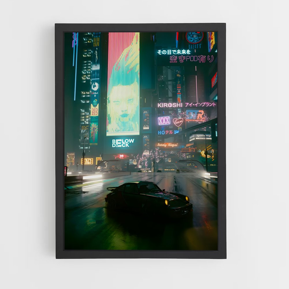 Poster Cyber City Nights – affiche Cyberpunk (vue 2)