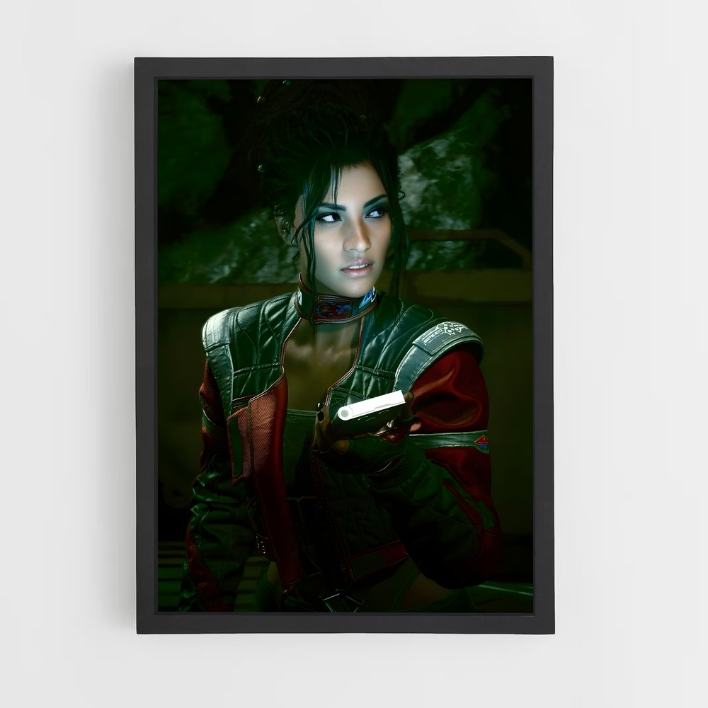 Poster Neo Femme – affiche Cyberpunk (vue 2)