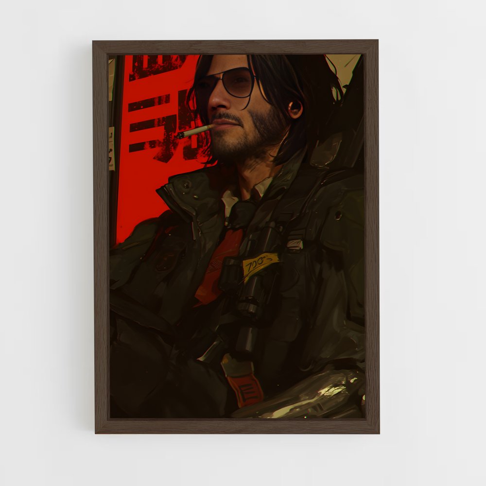 Poster Noir Électronique – affiche Cyberpunk (vue 5)