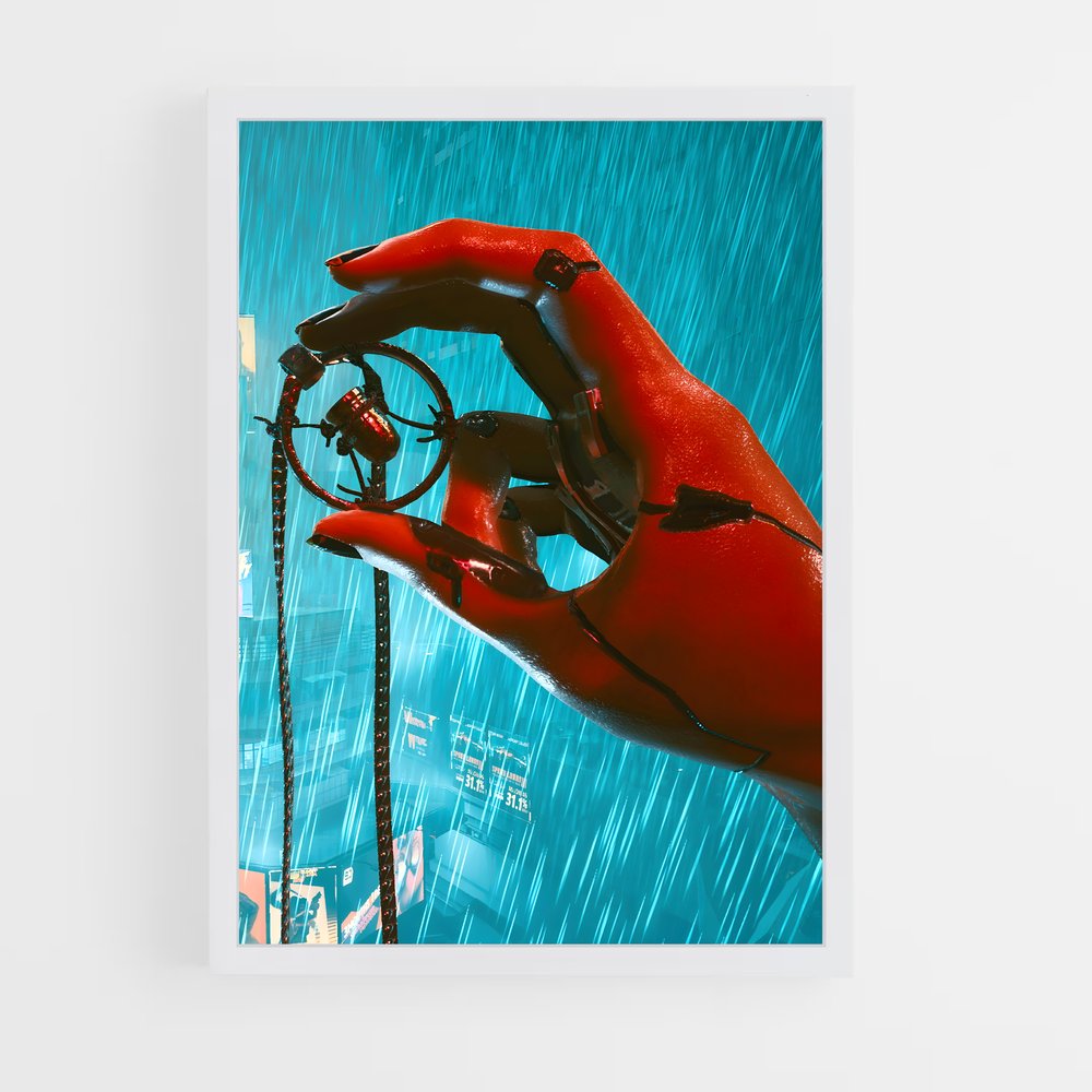 Poster Cybernetic Depths – affiche Cyberpunk (vue 3)
