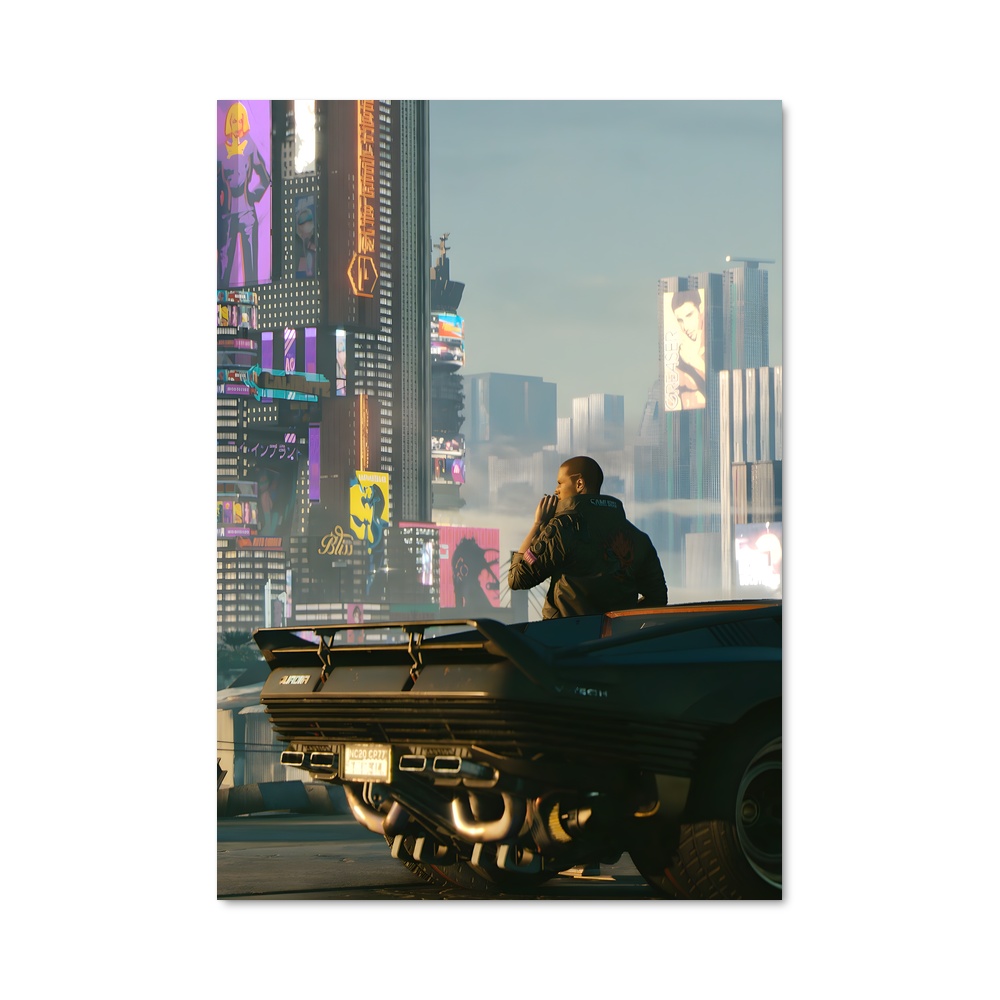 Poster Citadin Cybernétique – affiche Cyberpunk