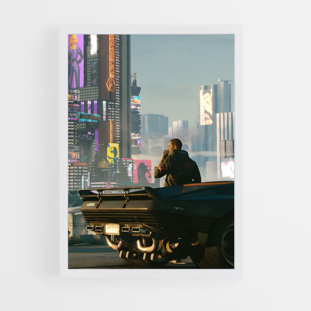 Poster Citadin Cybernétique – affiche Cyberpunk (vue 3)