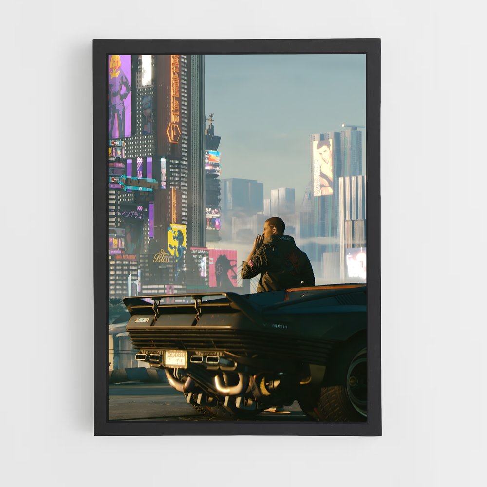 Poster Citadin Cybernétique – affiche Cyberpunk (vue 2)