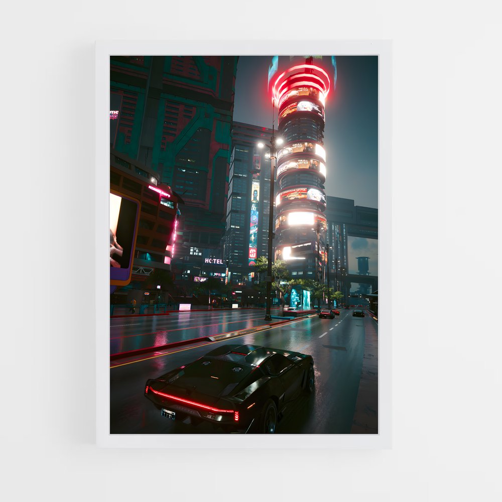 Poster Neon Drive – affiche Cyberpunk (vue 3)