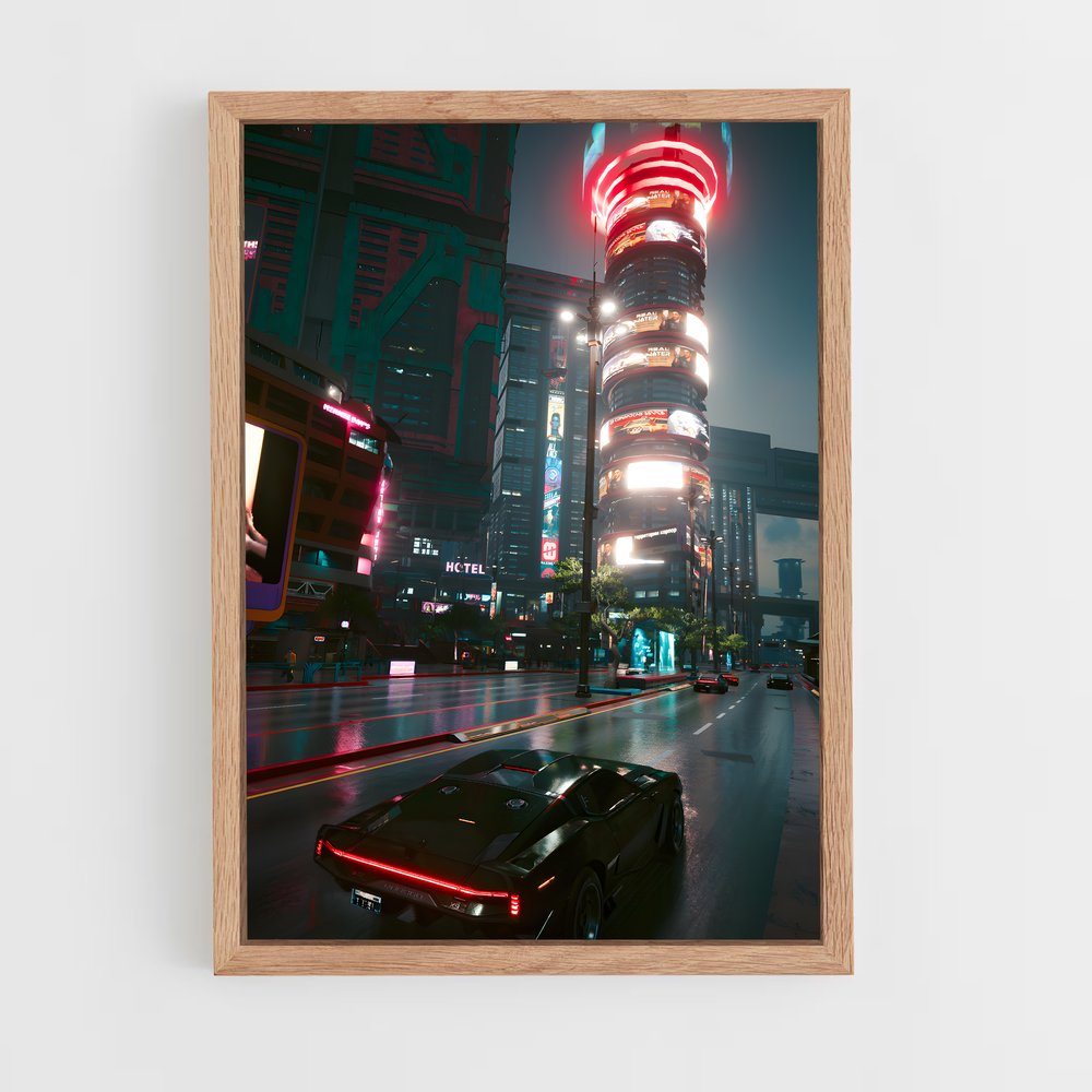 Poster Neon Drive – affiche Cyberpunk (vue 4)