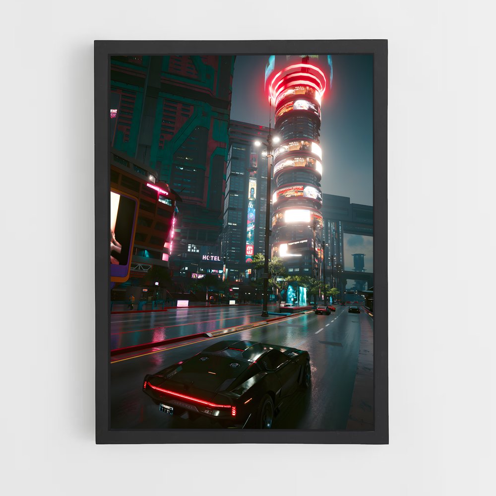Poster Neon Drive – affiche Cyberpunk (vue 2)