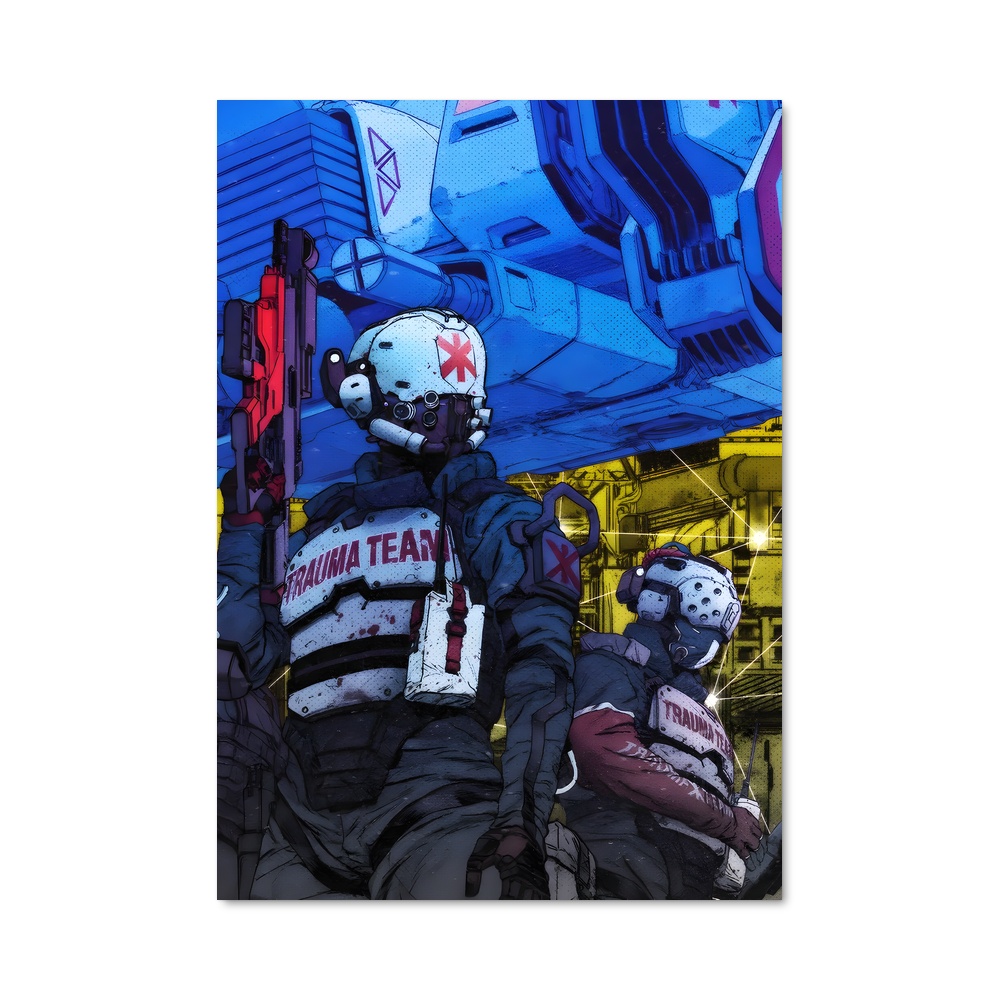 Poster Cybernetic Duel – affiche Cyberpunk
