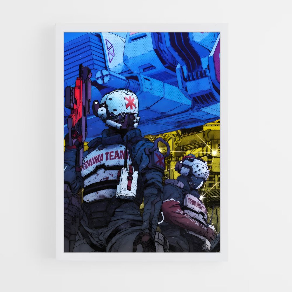 Poster Cybernetic Duel – affiche Cyberpunk (vue 3)
