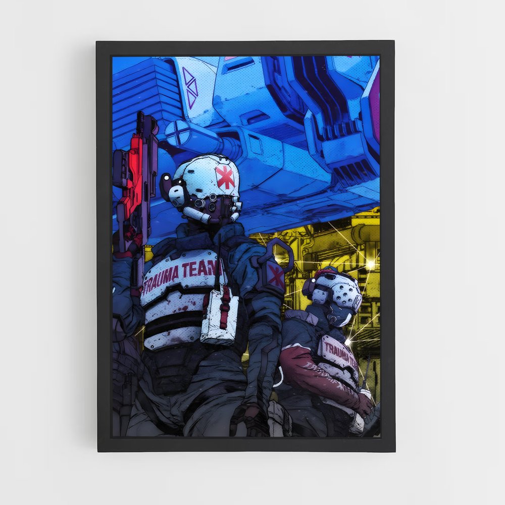 Poster Cybernetic Duel – affiche Cyberpunk (vue 2)