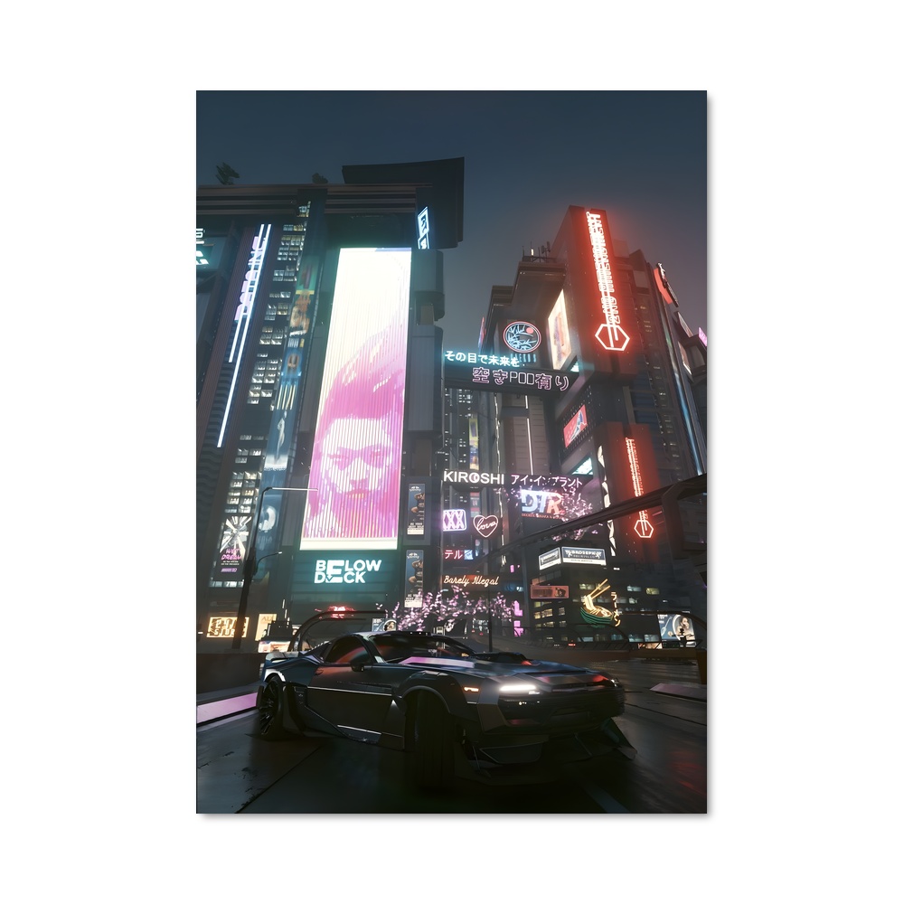 Poster Cyber City Dreamscape – affiche Cyberpunk